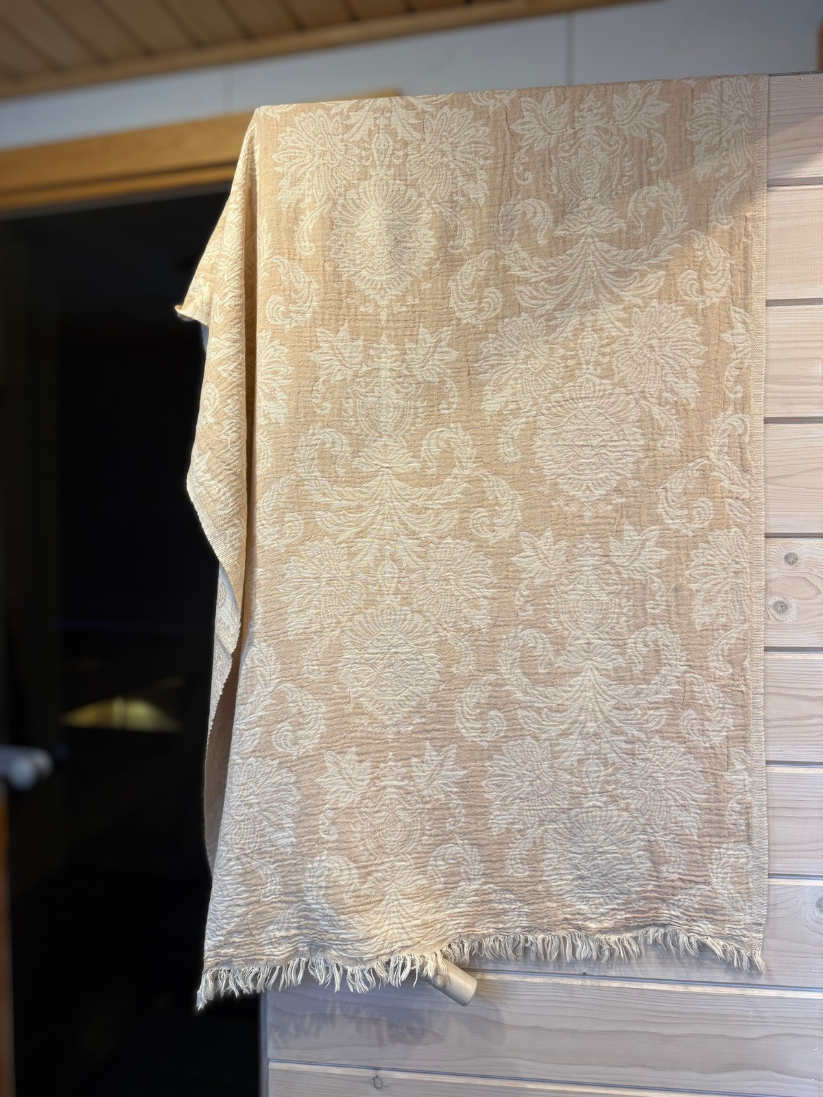 Hamam pyyhe Rokokoo beige puuvilla 95x185cm