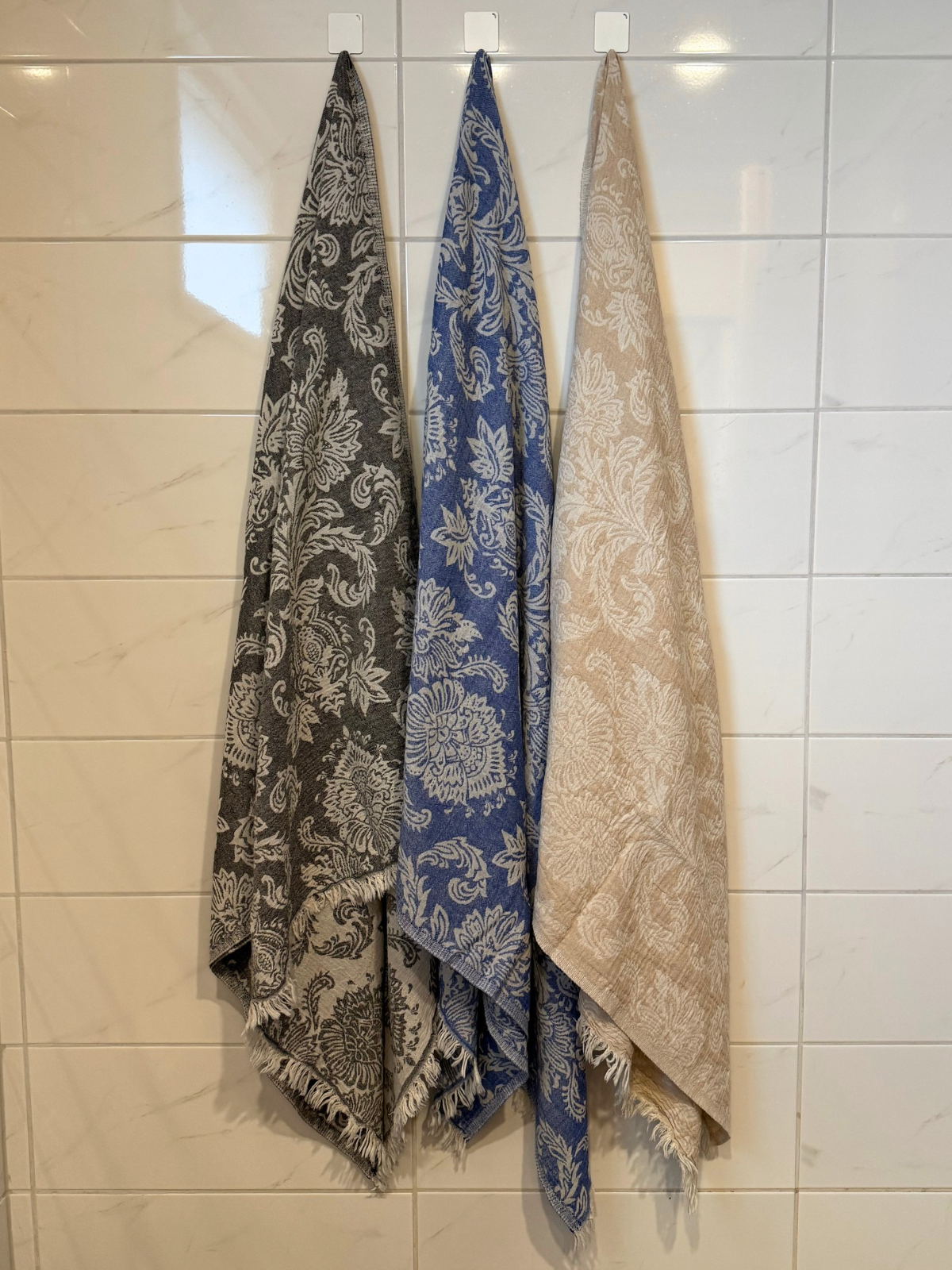 Hamam pyyhe Rokokoo musta puuvilla 95x185cm