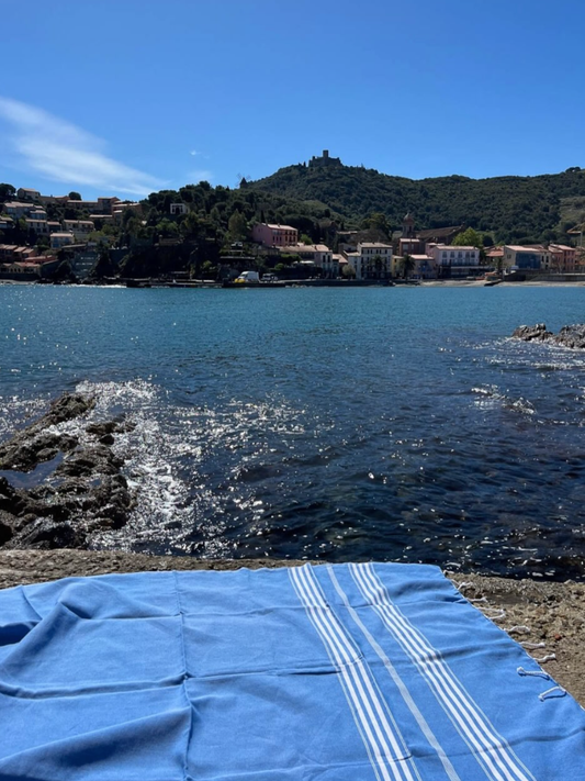 Hamam pyyhe Jätti sininen puuvilla 100x210cm