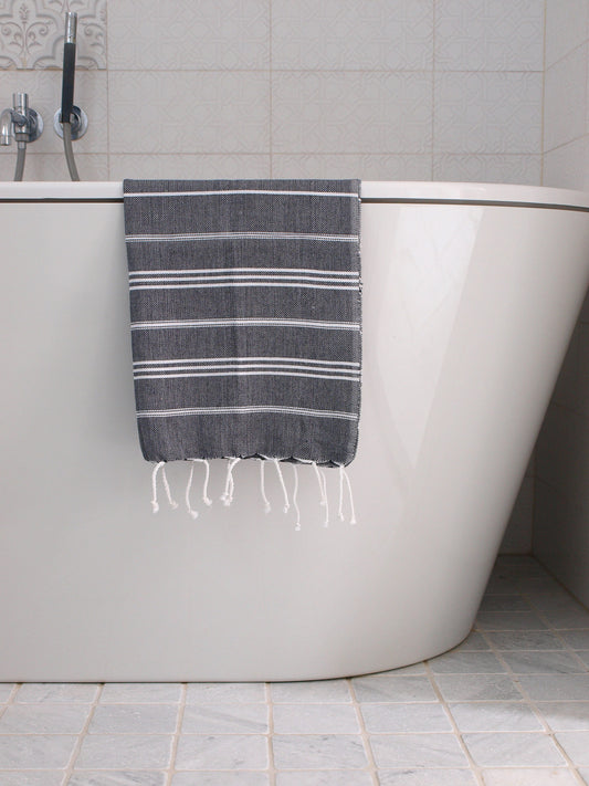Hamam käsipyyhe Siru musta puuvilla 50x100cm