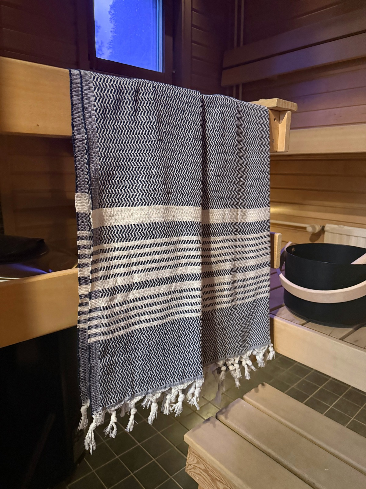 Hamam pyyhe Sora tummansininen puuvilla 95x185cm