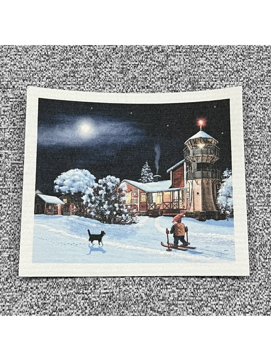 Tiskiliina Pori Kallon majakka, joulu