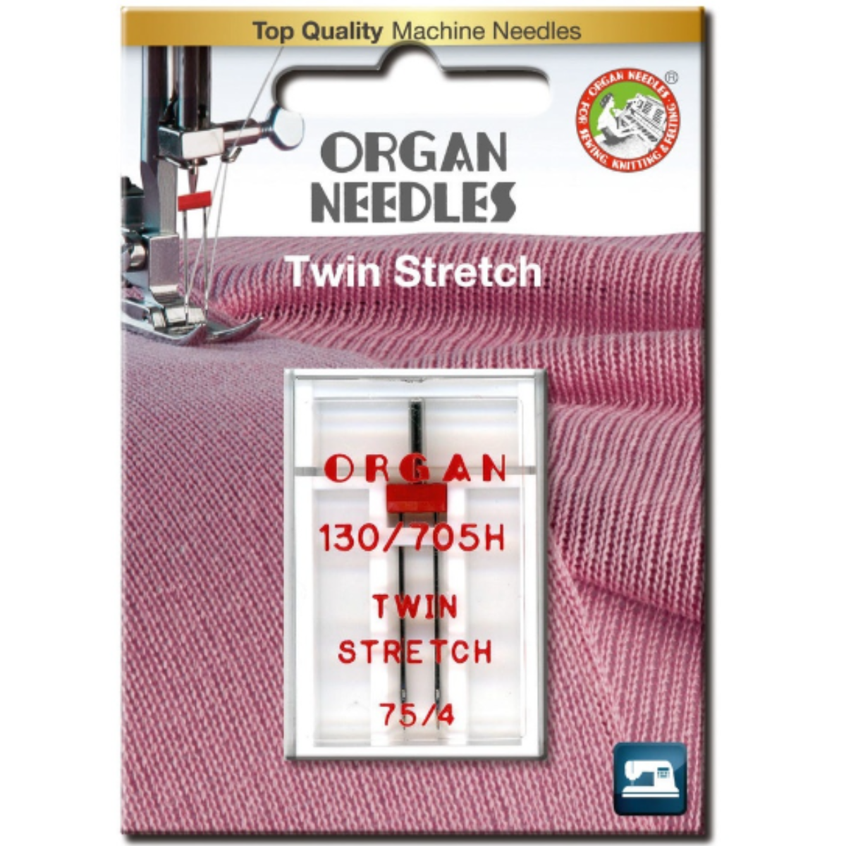 Ompelukoneneula Twin Stretch Organ, useita vaihtoehtoja