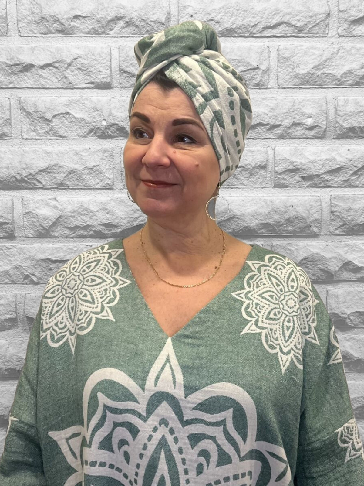 Hamam turbaani Mandala vihreä
