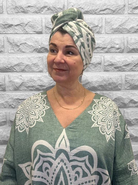 Hamam turbaani Mandala vihreä