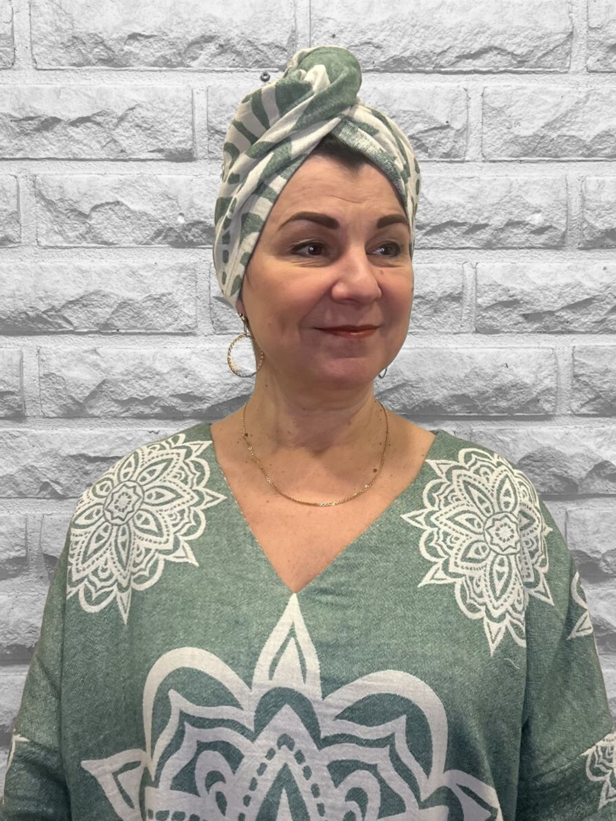 Hamam turbaani Mandala vihreä