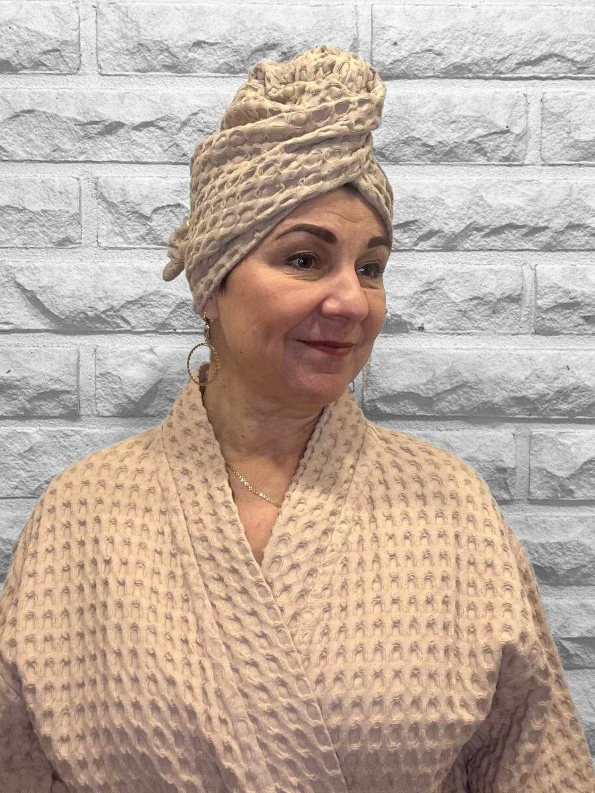 Hamam turbaani Vohveli beige