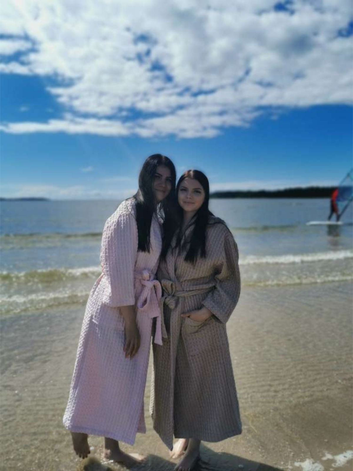 Hamam kylpytakki Vohveli vaaleanpunainen